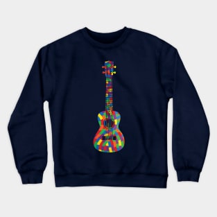 Ukulele Colorful Texture Crewneck Sweatshirt